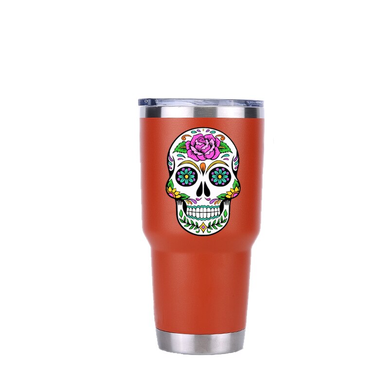 Sugar Skull 30 oz Tumbler Double Wall Vacuum Flasks Insulated Stainless Steel