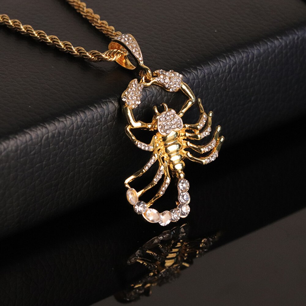 Animal Scorpion Hip Hop Pendant Chain Gold