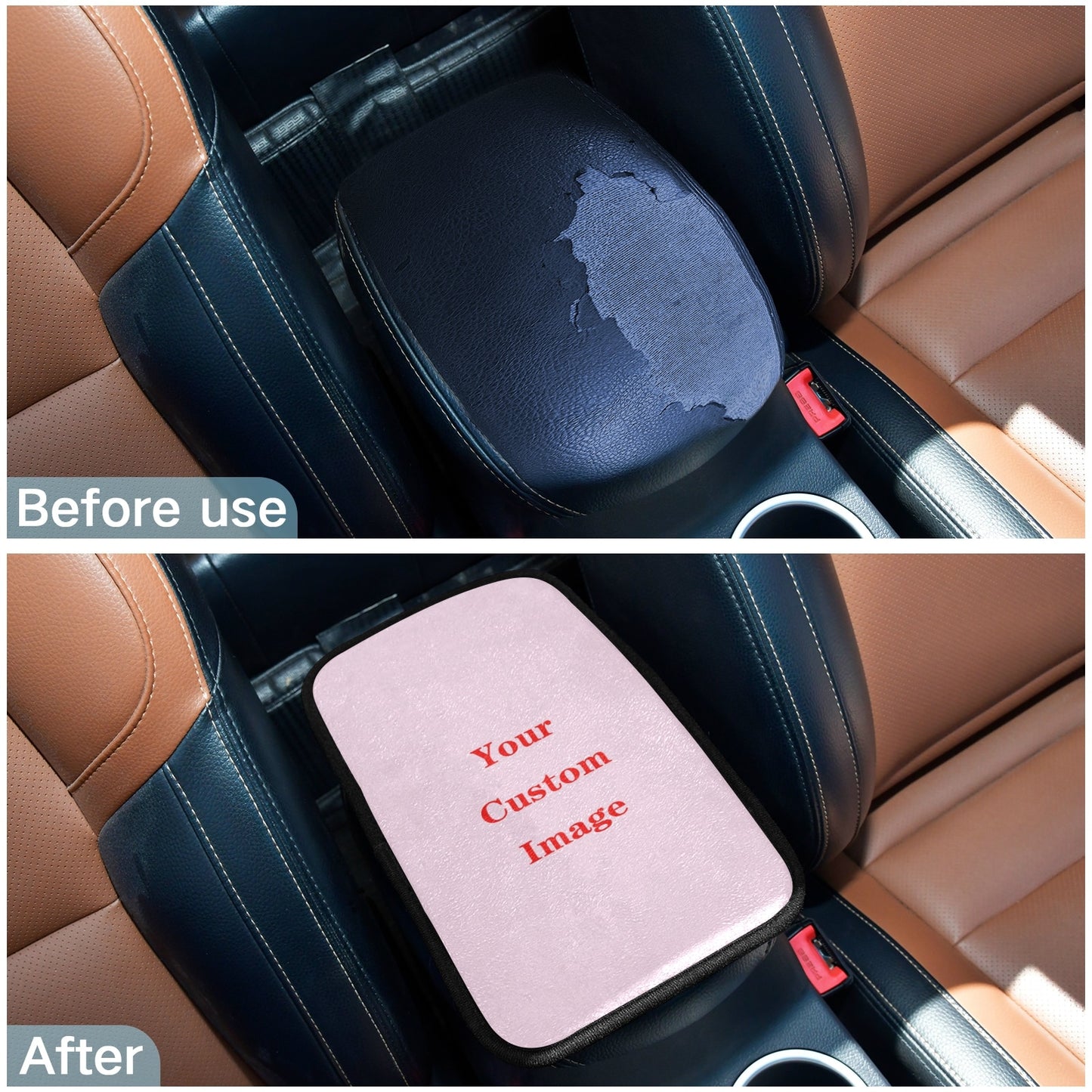 Luxury Car Armrest Cover Mat Universal Custom design