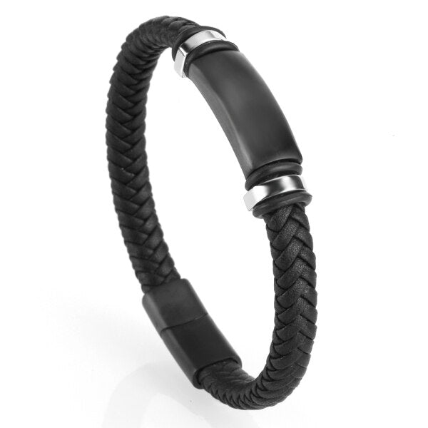 Mcllroy Genuine Leather Bracelet Men Homme Multi-layer Gold/steel/Black