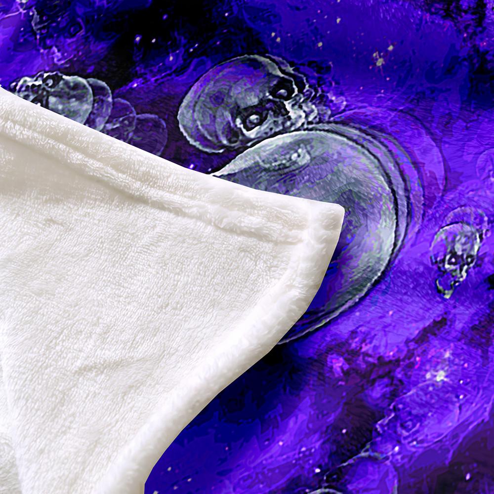 Psychedelic Skull Blanket Cozy Bedding Blankets Warm Plush Sofa