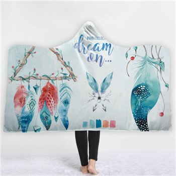 Fashion Sugar Skull Flower Hooded Blanket for Adults Floral Gothic