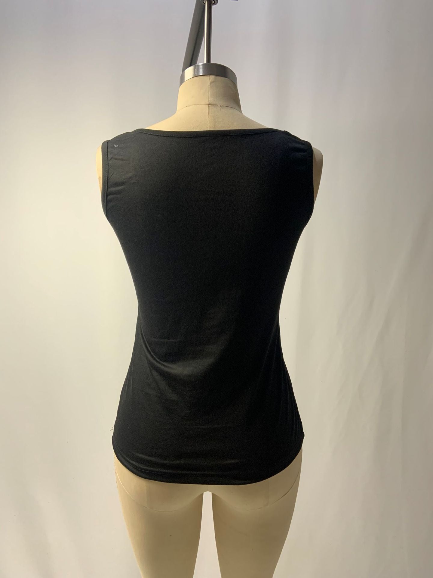 Summer Sexy Skull Print T-shirt Women's Casual O-Neck Sleeveless Slim T-shirt Tops