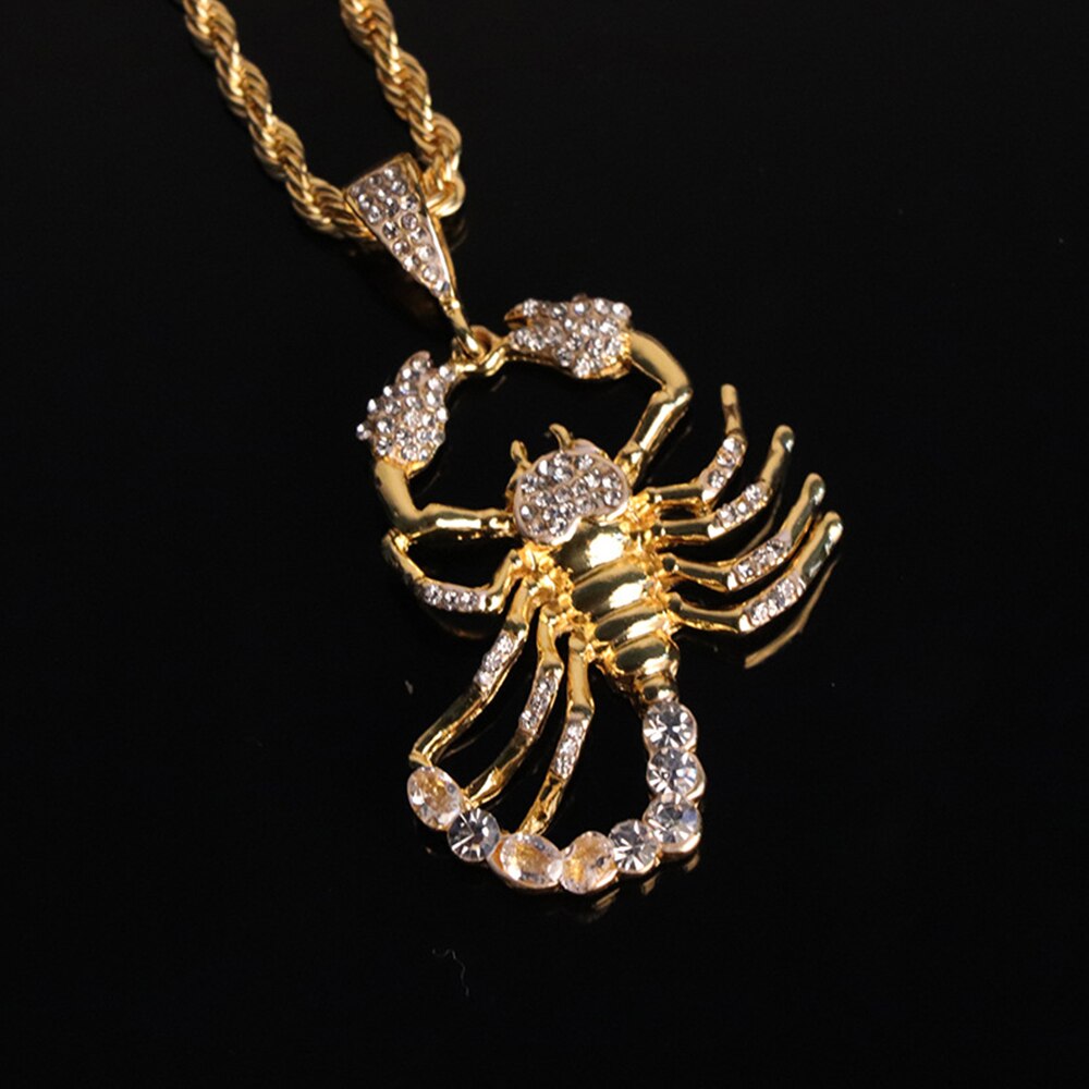 Animal Scorpion Hip Hop Pendant Chain Gold