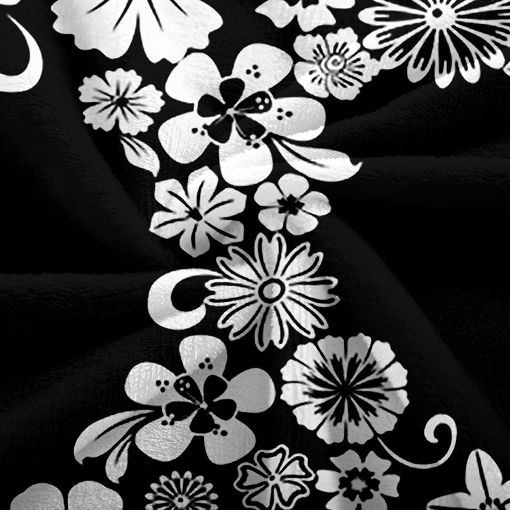 Flower Skull Blanket Cozy Plush Halloween Decor Throw Blanket