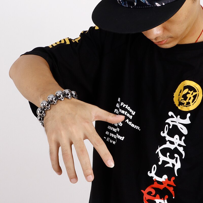 Skull Head Stainless Steel Bracelet Vintage