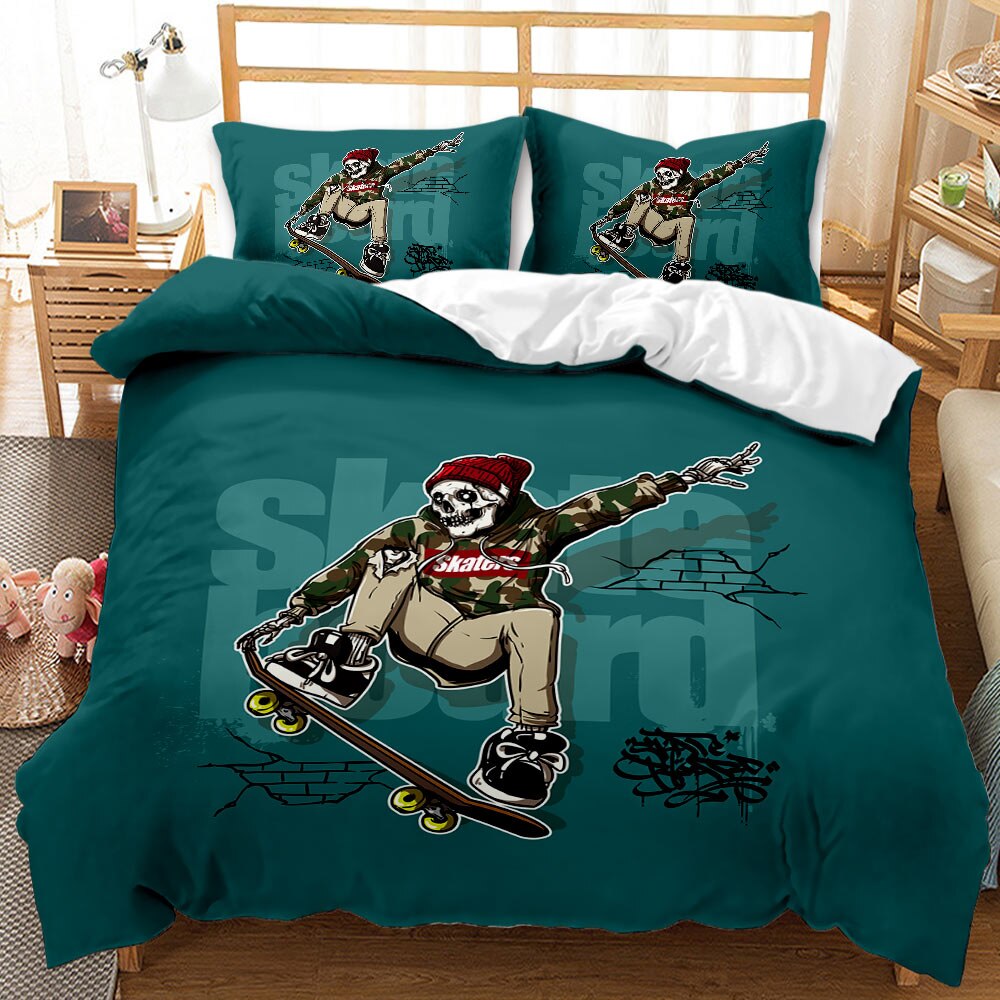 3D juego de cama sugar skull luxury duvet cover designer bedding