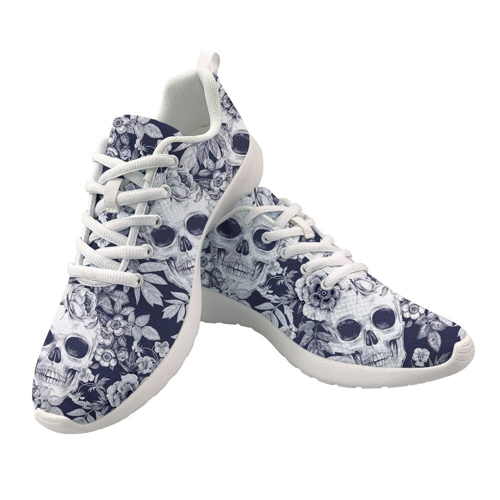 Gothic Shoes Women's Sneakers Sugar Skull