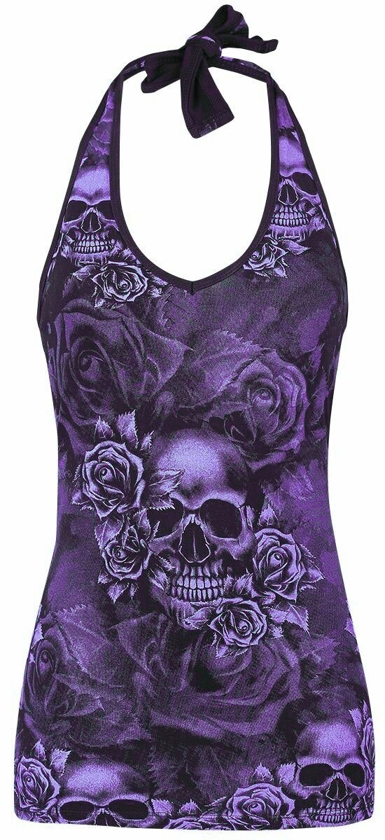 Women's Sleeveless Skull Printed Summer Vintage Vest