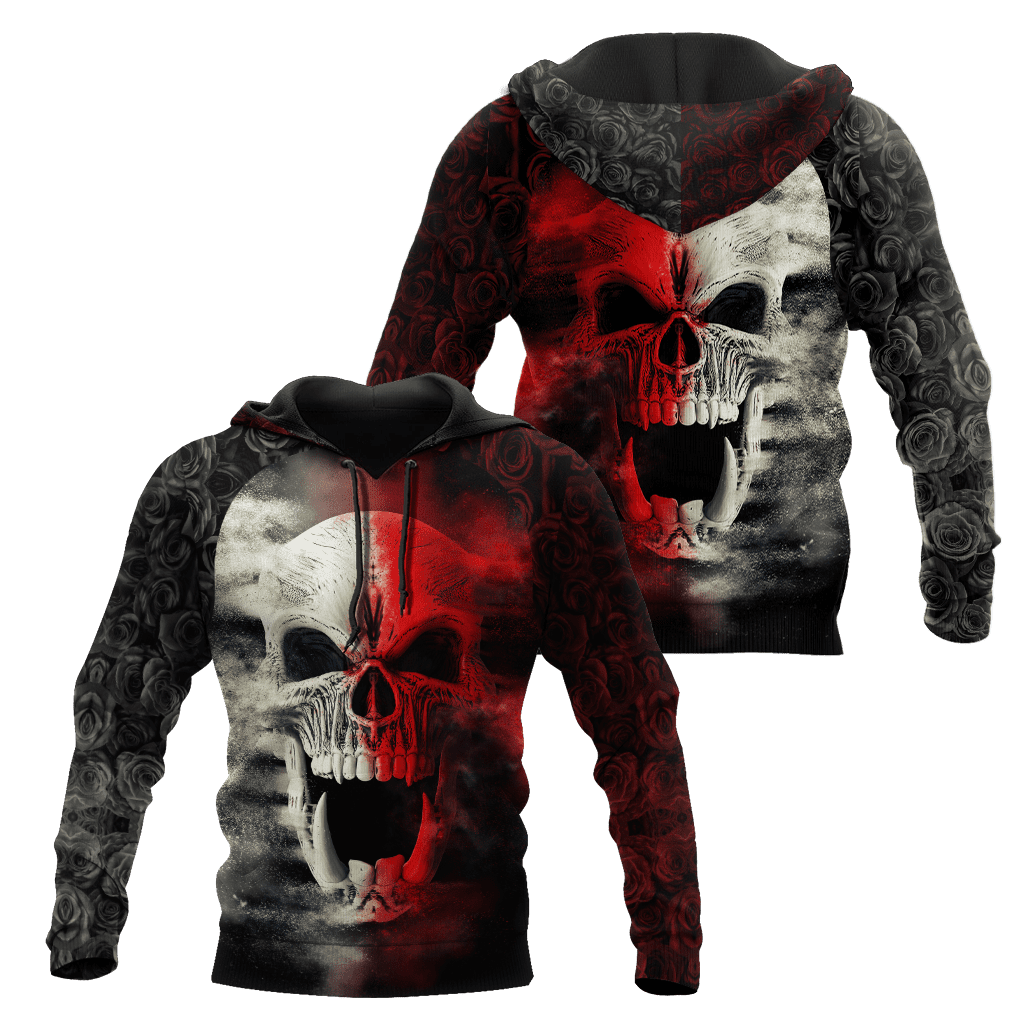 Dark Clould Skull Tattoo 3D All Over Printed Mens hoodies and Sweatshirt Autumn Unisex zipper Hoodie Casual Sportswear