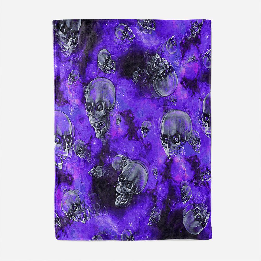 Psychedelic Skull Blanket Cozy Bedding Blankets Warm Plush Sofa