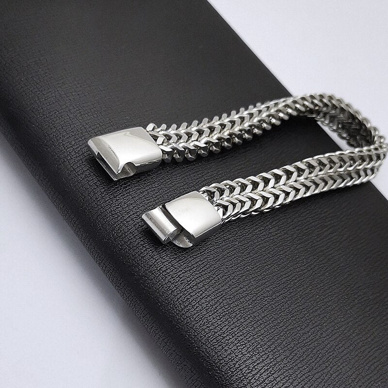 gold chain on hand men bracelets on hand stainless steel