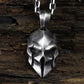 316L stainless Fine Hand-made Dark Skull Roman Helmet Mask Knight Warrior Pendant Men's and Women's Jewelry Accessories Necklace