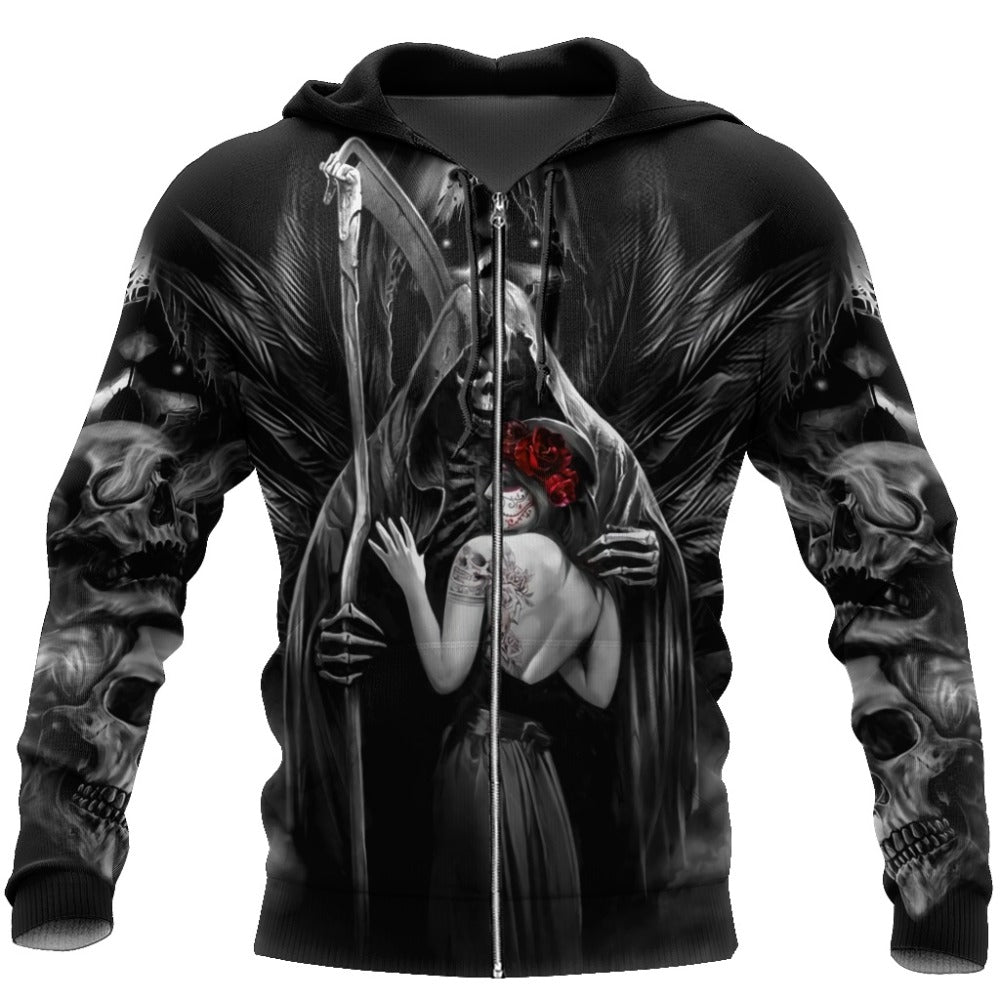 Death Skull Tattoo 3D All Over Printed Fashion Hoodies Men Hooded Sweatshirt Unisex Zip Pullover Casual Jacket Tracksuit