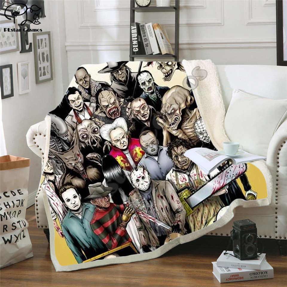 The Nightmare Before Christmas Jack Skull Sherpa Blanket Plush