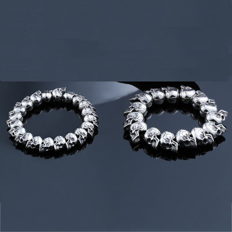 Iron and Steel Warrior Personality Ornament Little Skull Bracelet