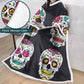 3D Printed Black And White Sugar Skull Throw Blanket Winter Thick