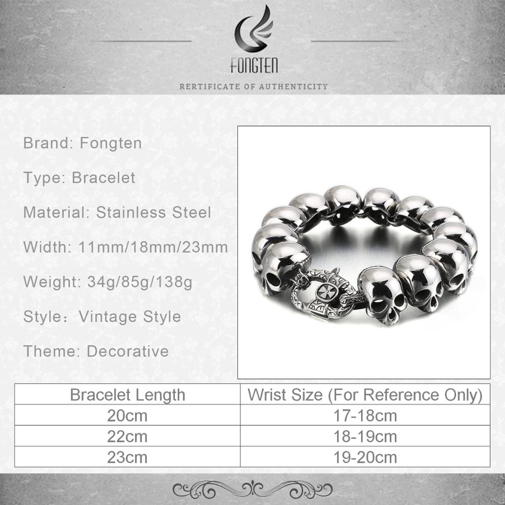 Skull Head Stainless Steel Bracelet Vintage