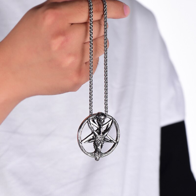 Baphomet Satan Necklace Satanic Jewelry Stainless Steel