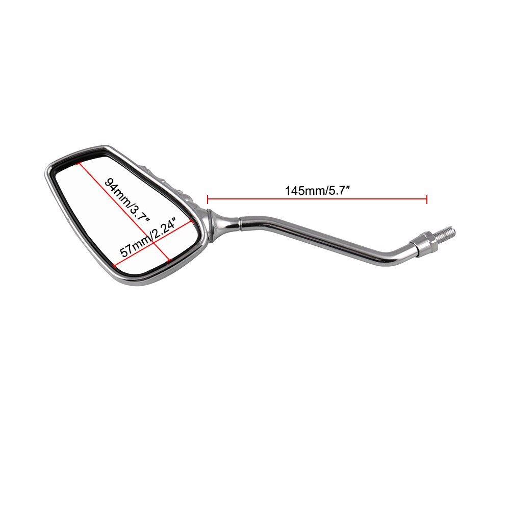 2pcs/Set Universal 8mm 10mm Motorcycle Chrome SKELETON Skull HAND Mirrors
