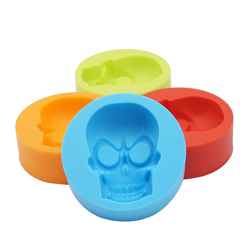 1PC silicone skull ice mold muffin cup cake mold kitchen accessories silicone rubber chocolate candy fondant cake baking tools