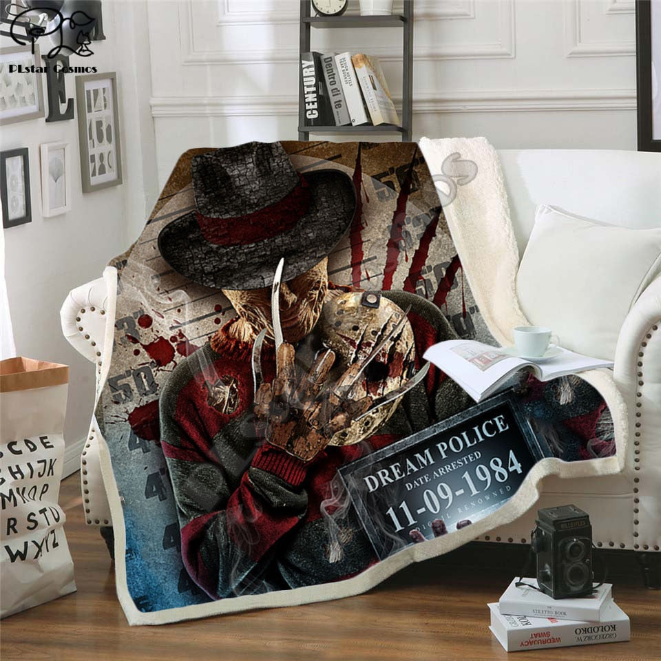 The Nightmare Before Christmas Jack Skull Sherpa Blanket Plush