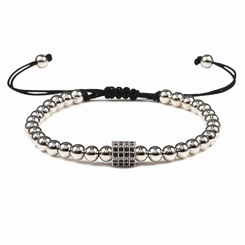 Charm Skull Head Copper Beads Bracelets Handmade