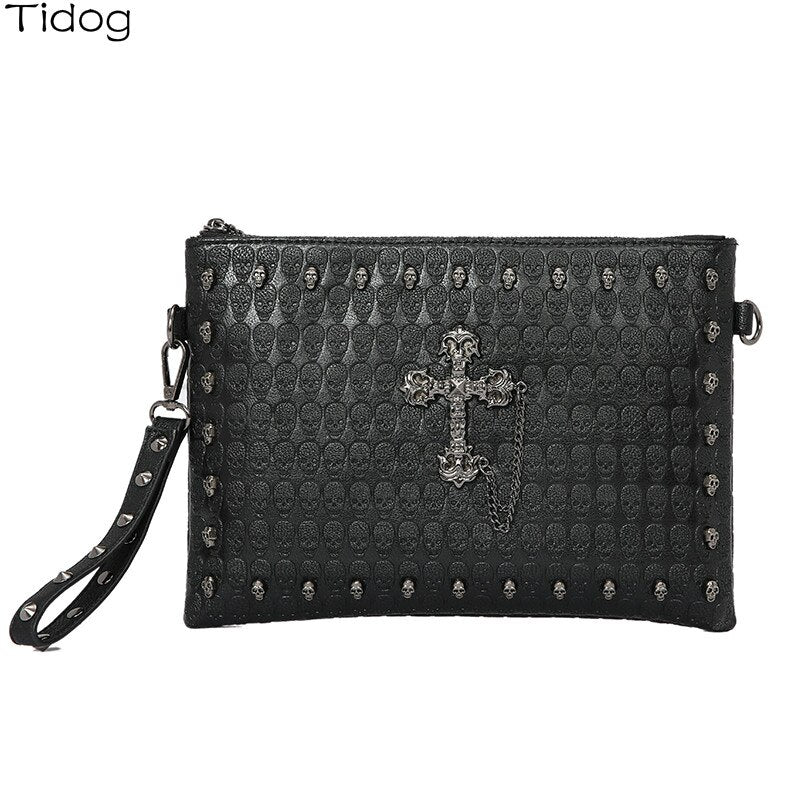 Korean version handbag with skull IPAD clutch bag