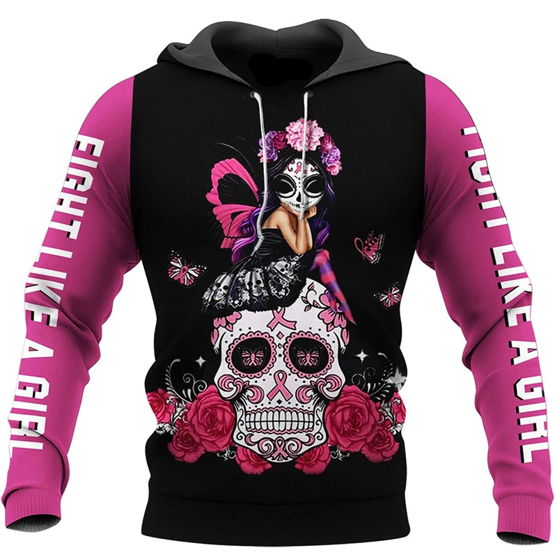 skull ruse Goth rose Print Shirts casual 3D Print Hoodies/Sweatshirt/Zipper long sleeves  streetwear