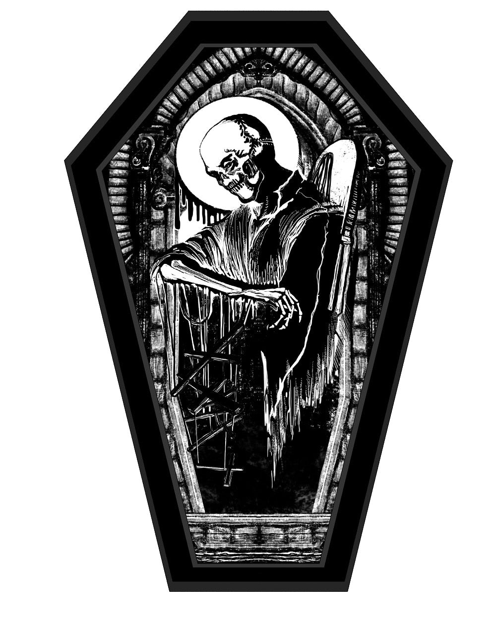 Skull Cross Shoulder Bags Gothic Women Cosplay Handbags