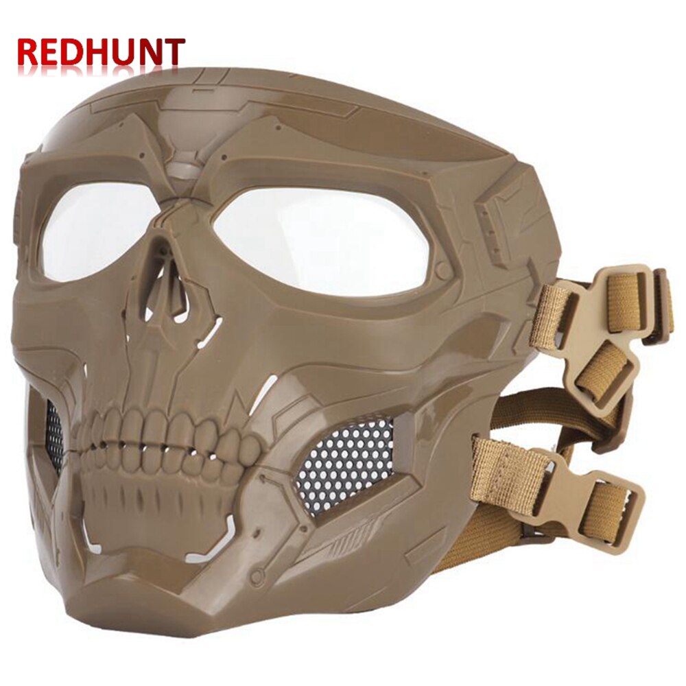 Skull Skeleton Mask Tactical Full Face Mask with Eye Protection Helmet Mask