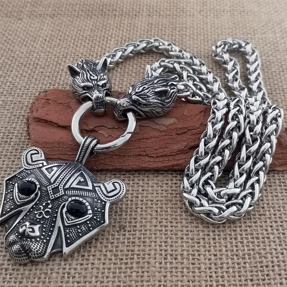 Nordic Viking Raven Stainless steel pendant necklace