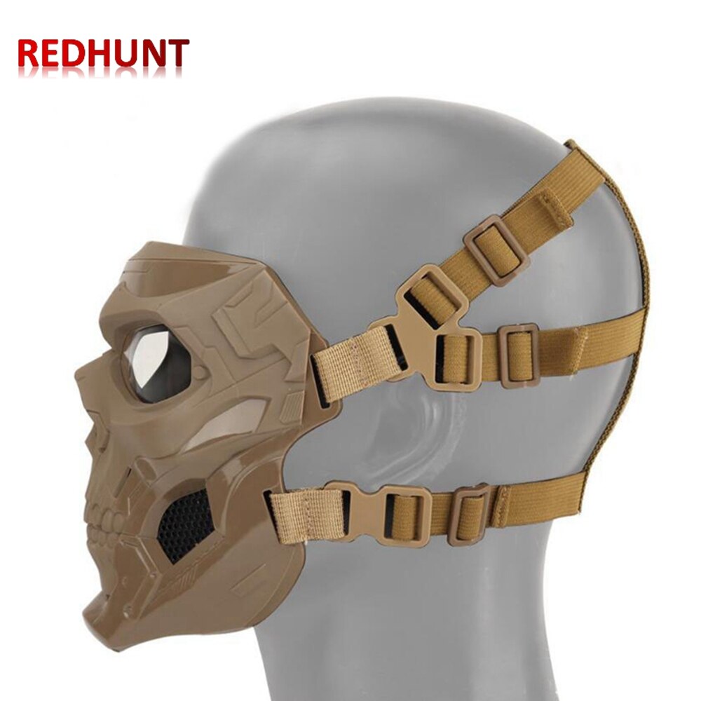 Skull Skeleton Mask Tactical Full Face Mask with Eye Protection Helmet Mask