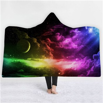 Fashion Sugar Skull Flower Hooded Blanket for Adults Floral Gothic