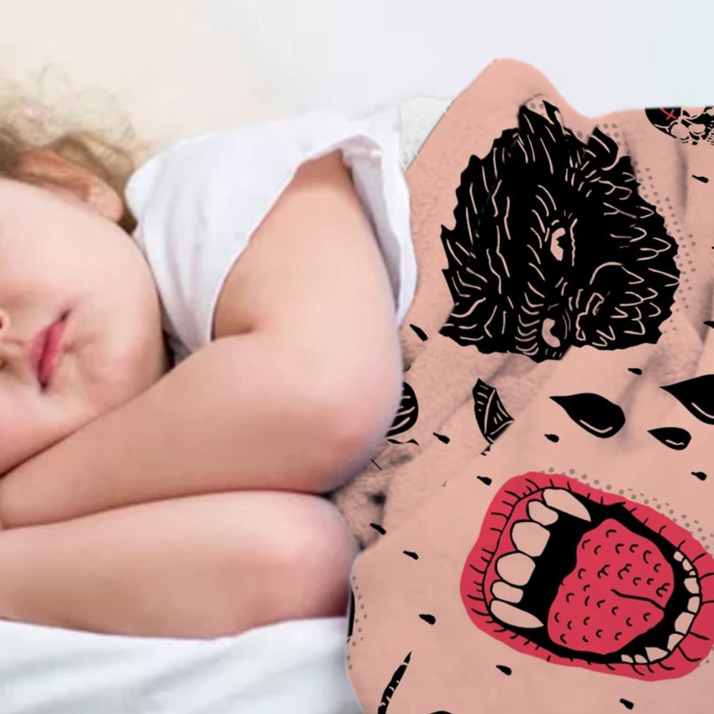 Hot Selling Flannel Blanket Whole Lotta Horror Design Throw Blanket