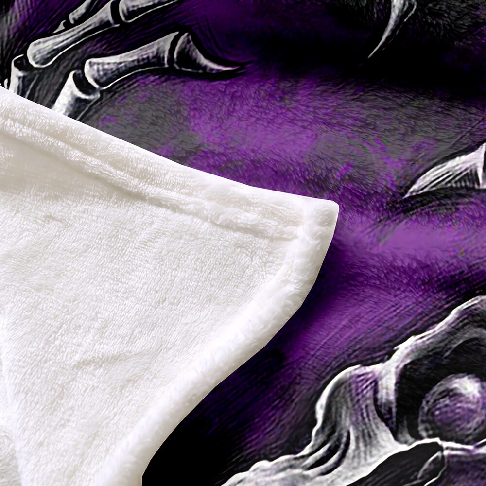 Skull Halloween Blanket Cozy Plush Throw Blanket for Couch Bed Sofa
