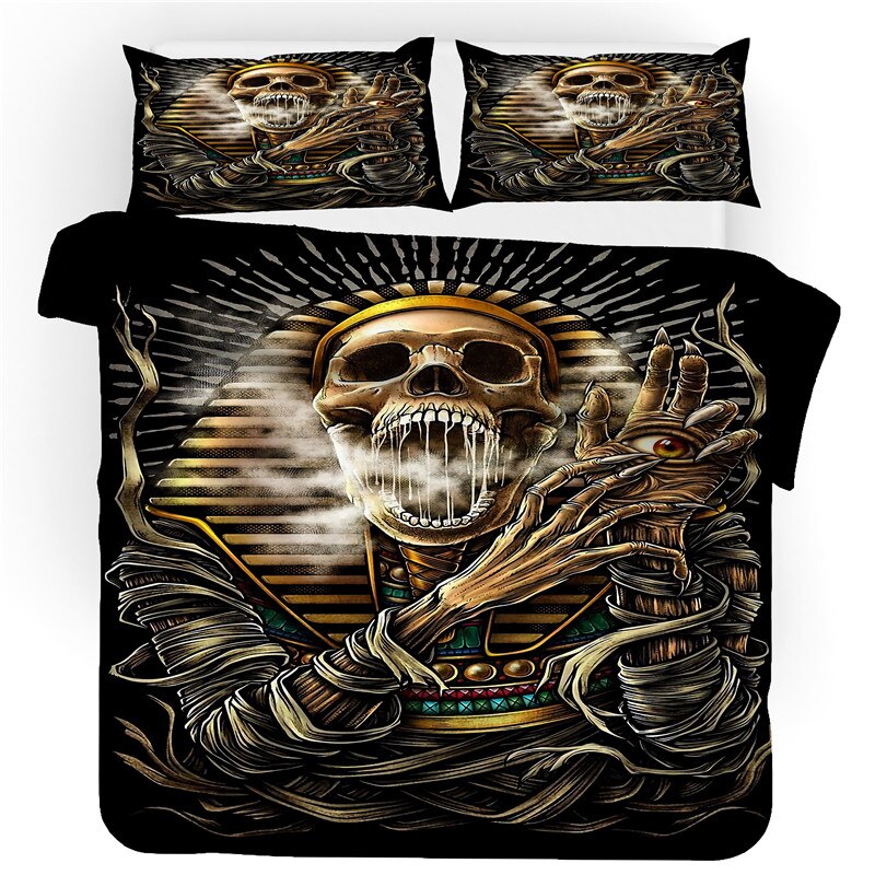 High quality Bedclothes sugar skull bedding sets queen