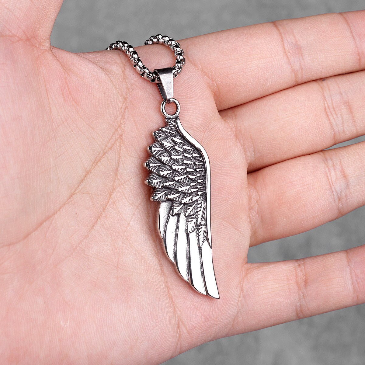 Angel Wings Animal Mens Long Necklaces Pendants Chain Punk