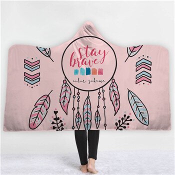 Fashion Sugar Skull Flower Hooded Blanket for Adults Floral Gothic