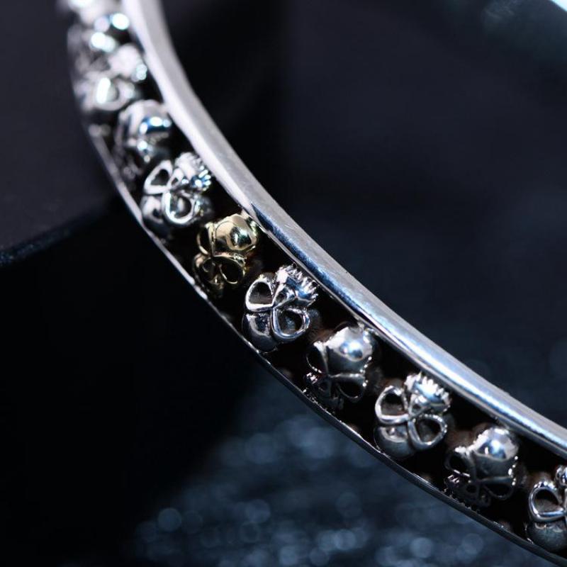 New Real 925 Sterling Silver Punk Rock Bangles