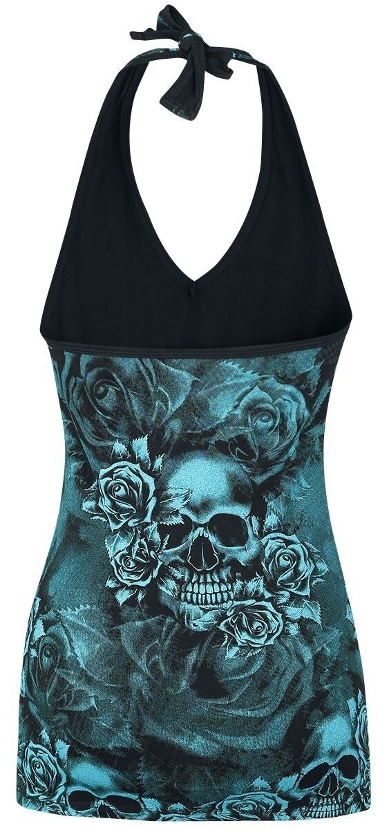 Women's Sleeveless Skull Printed Summer Vintage Vest