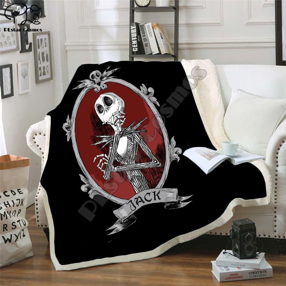 The Nightmare Before Christmas Jack Skull Sherpa Blanket