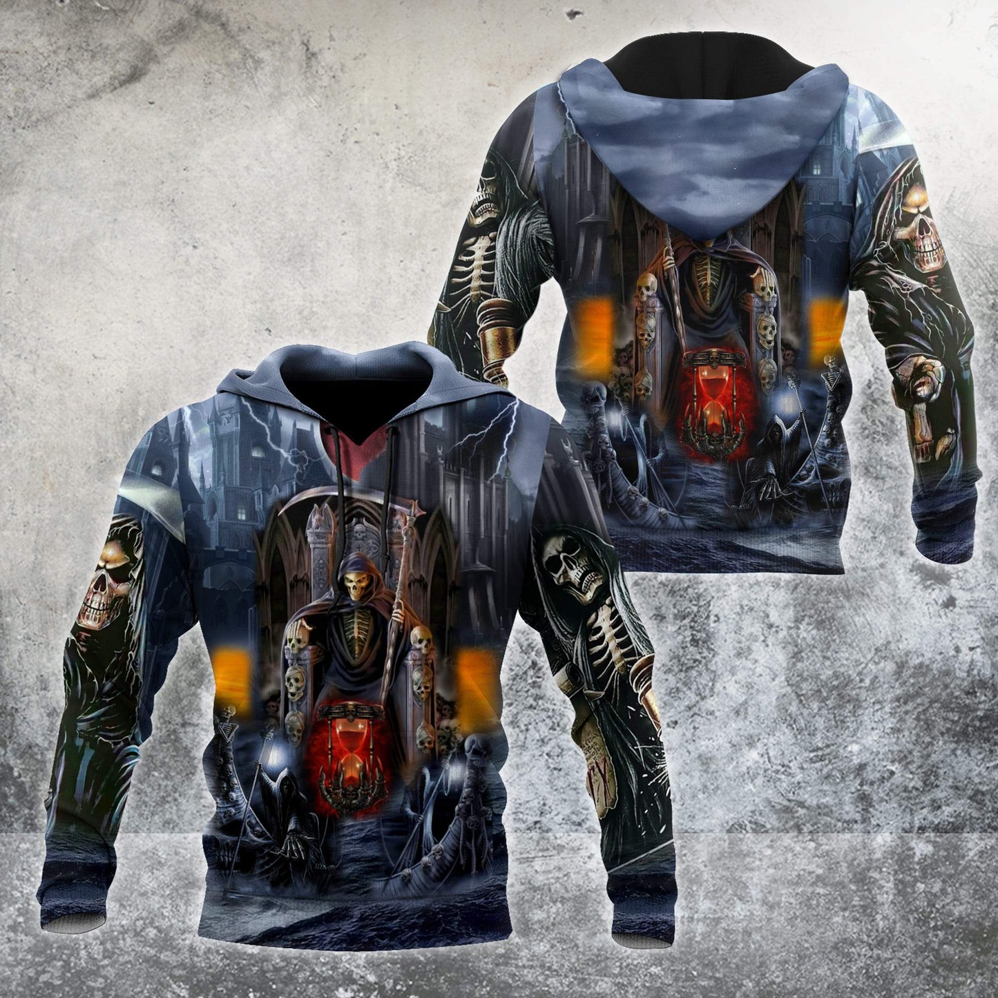 Reaper Skull Satanic 3D Printing Autumn Fashion Mens Hoodie Unisex Hooded sweatshirt Streetwear Casual Jacket Tracksuit