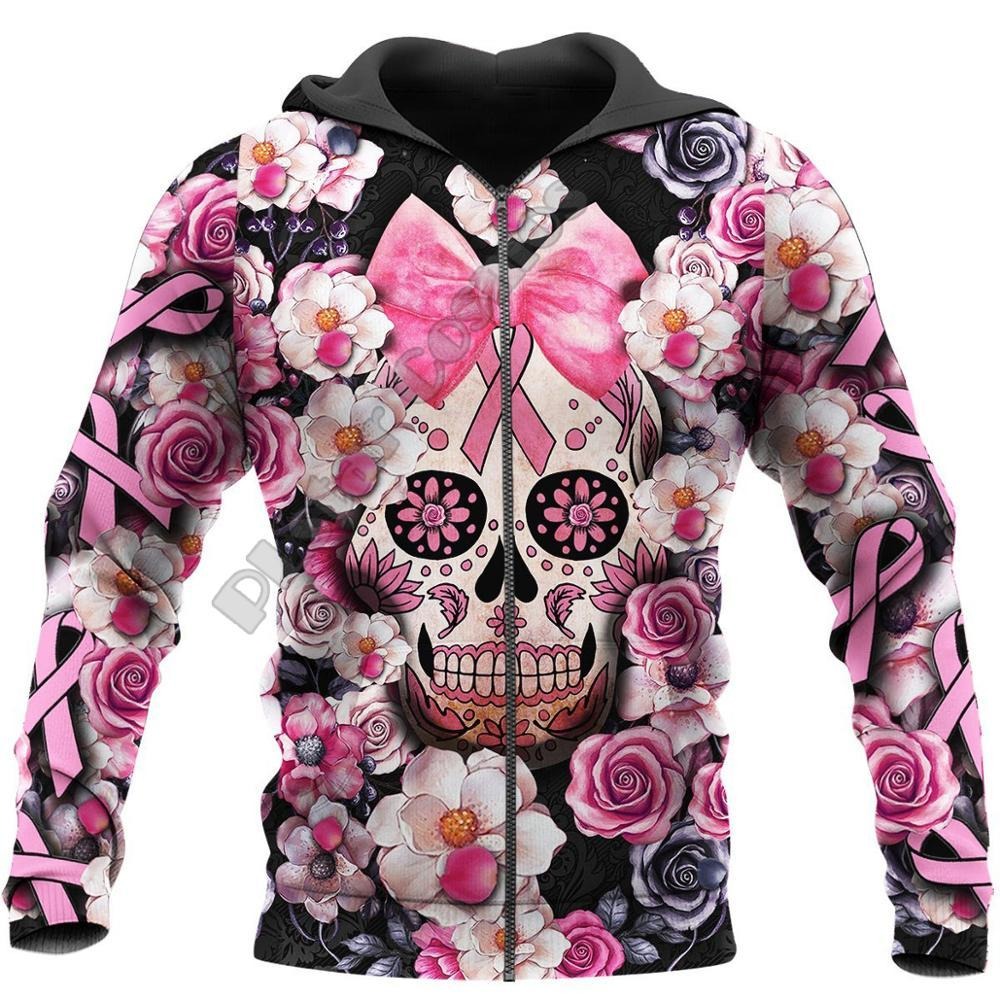 Sugar Skull Pullover Zip/Hoodies/Sweatshirts/Jacket