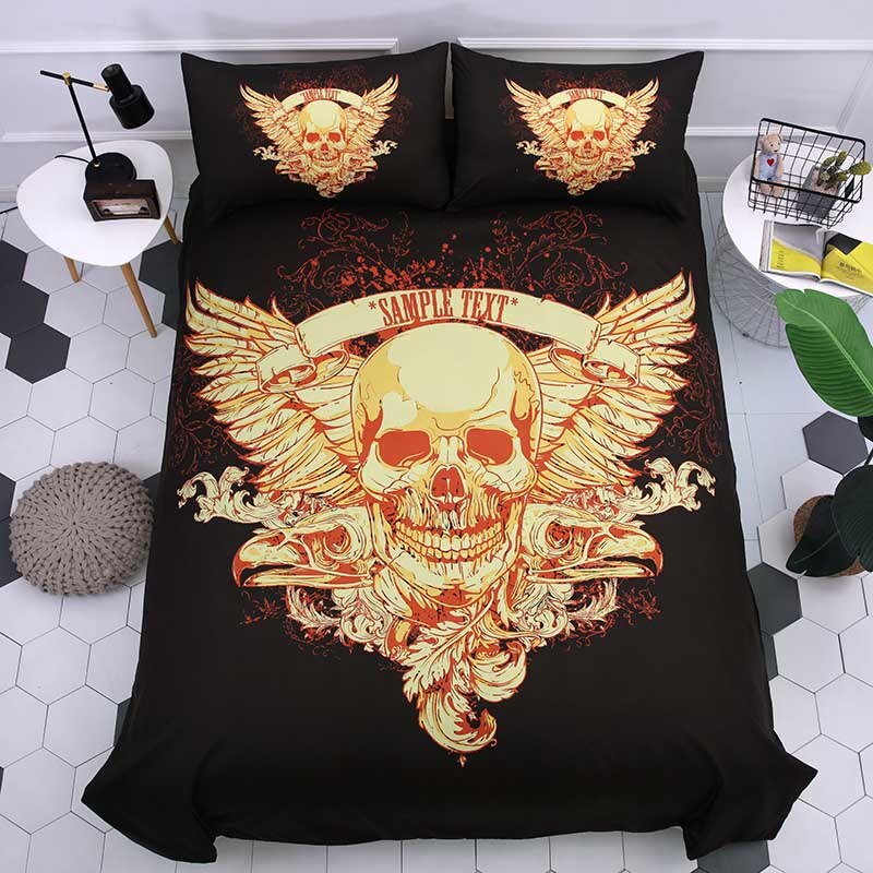 Sugar Skull 3D Printing Bedding Set Duvet Covers Set Pillowcases