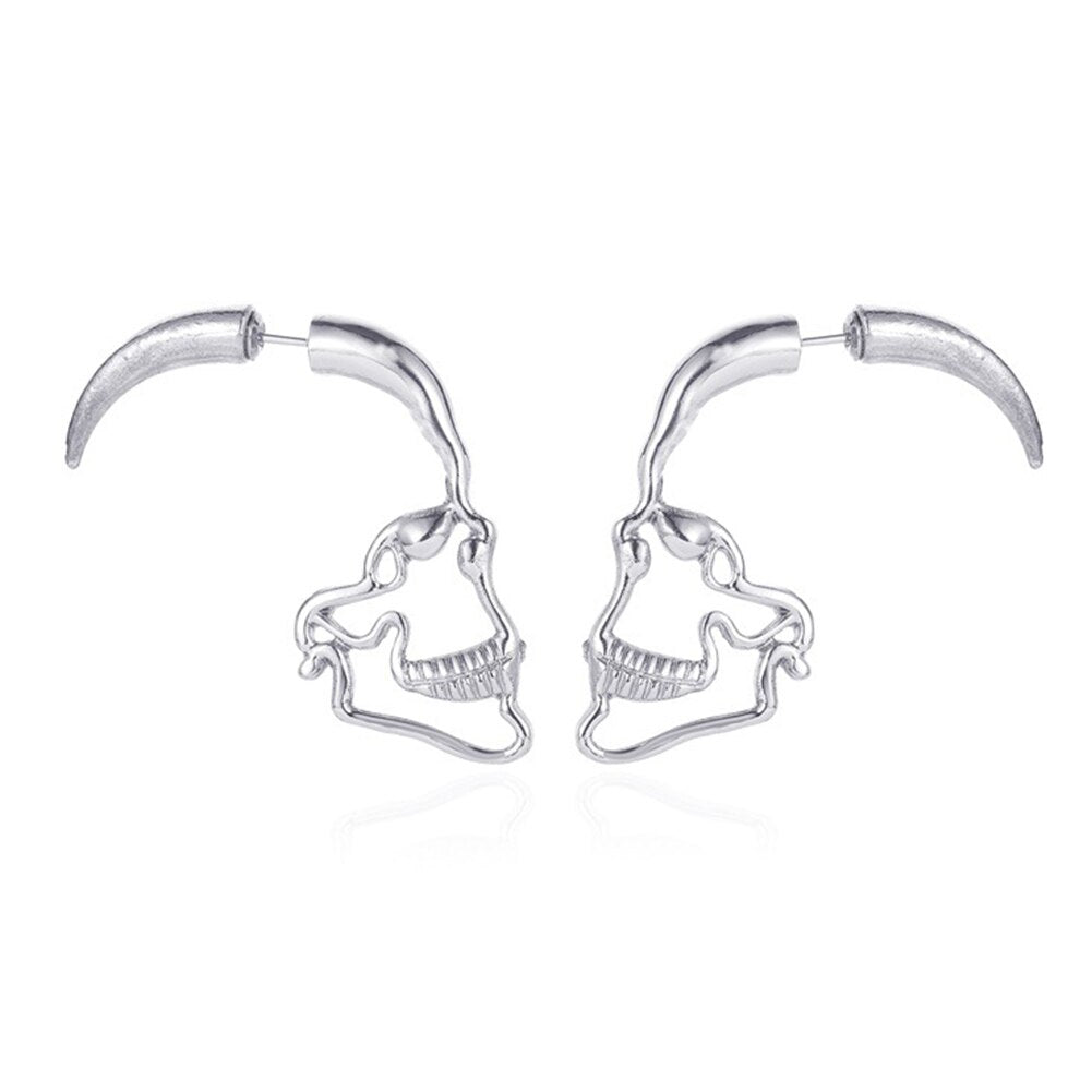 Skeleton Earrings Hollow Punk Retro Skull Earrings