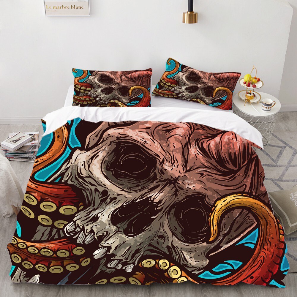 Skull Bedding Set 3D Printed Duvet Cover Bed Set Comforter Cover Bedding Sets