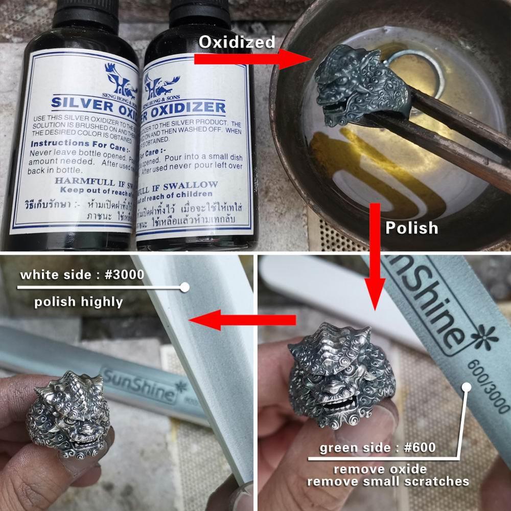 925 Sterling Silver Chinese Style Lion Ring Mens Biker Punk