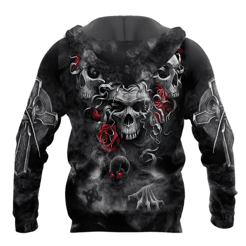 Reaper Skull Tattoo 3D Printed Fashion Mens hoodies and Sweatshirt Autumn Unisex zipper Hoodie Casual Sportswear