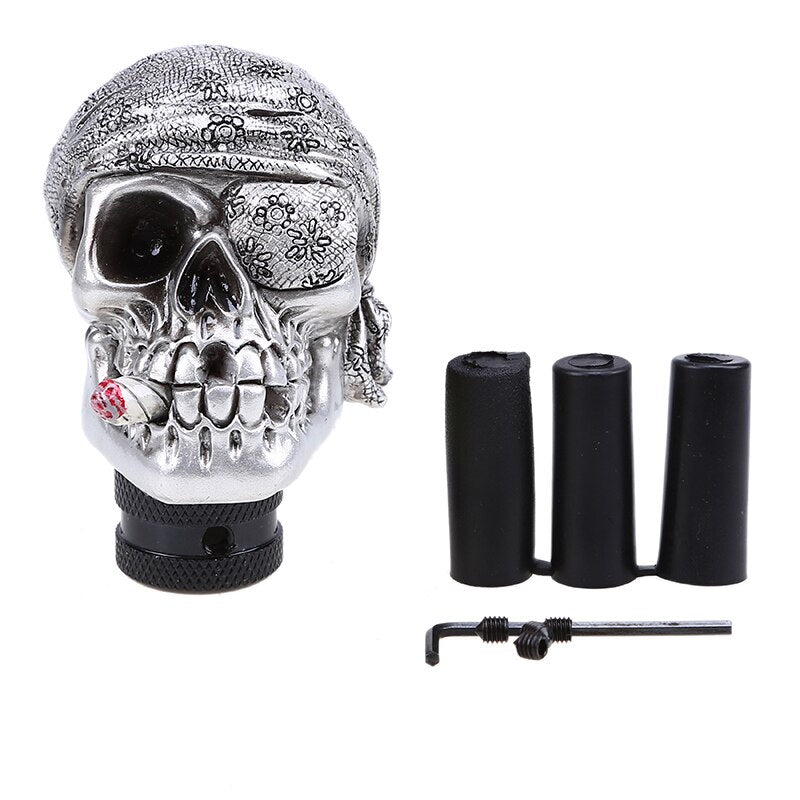 Universal Manual Gear Shift Knob Skull Pirate Pilot Series Gear Stick Shifter Replacements Car Accessories